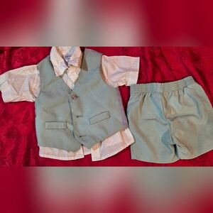 Stylish Light Blue Vest and Shorts Set